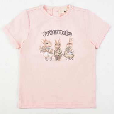 Melange Rabbit Print Shirt - Kidichic